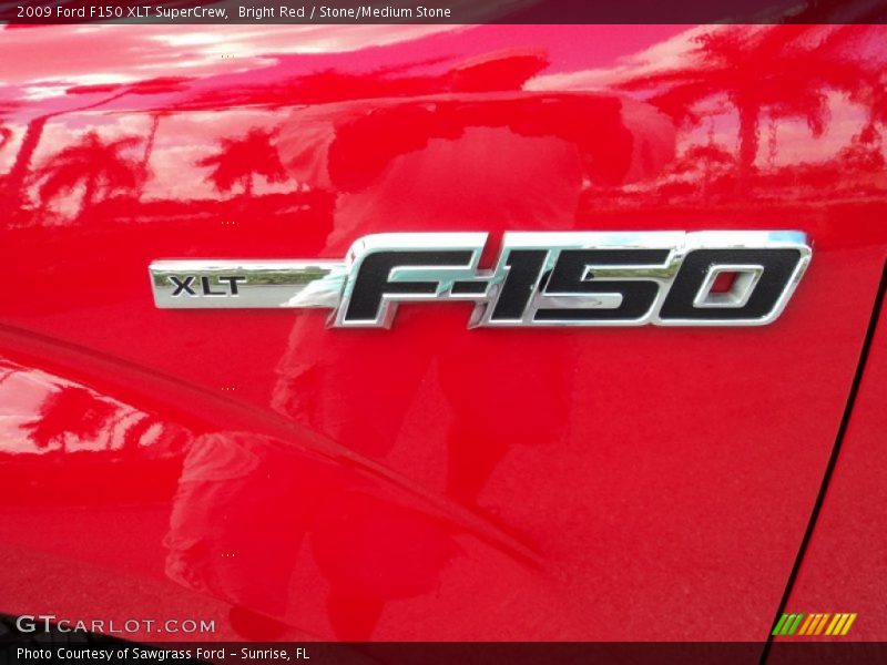 Bright Red / Stone/Medium Stone 2009 Ford F150 XLT SuperCrew