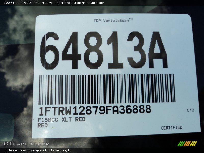 Bright Red / Stone/Medium Stone 2009 Ford F150 XLT SuperCrew