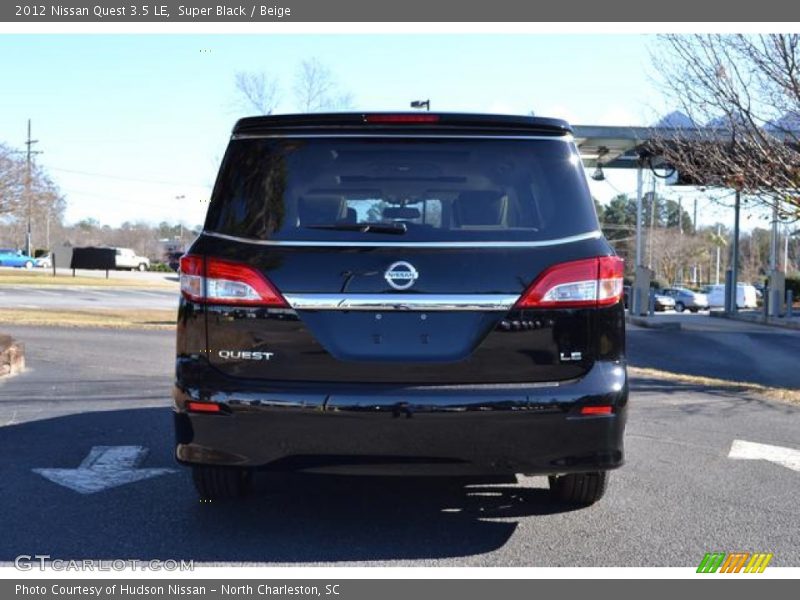 Super Black / Beige 2012 Nissan Quest 3.5 LE