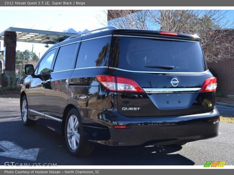 Super Black / Beige 2012 Nissan Quest 3.5 LE