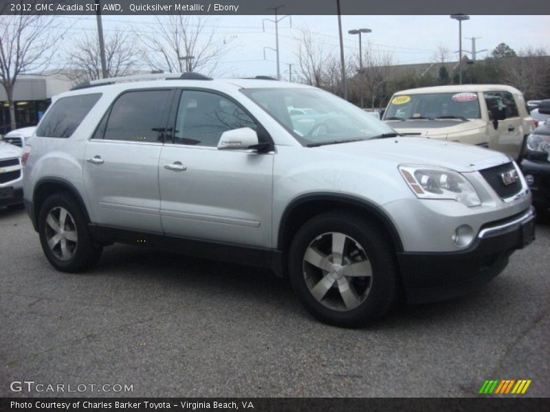 Quicksilver Metallic / Ebony 2012 GMC Acadia SLT AWD