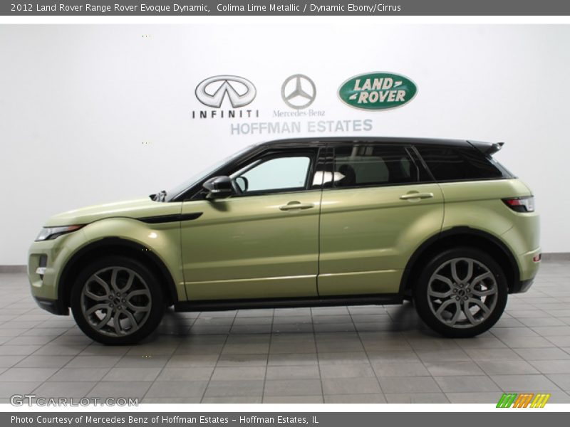 Colima Lime Metallic / Dynamic Ebony/Cirrus 2012 Land Rover Range Rover Evoque Dynamic