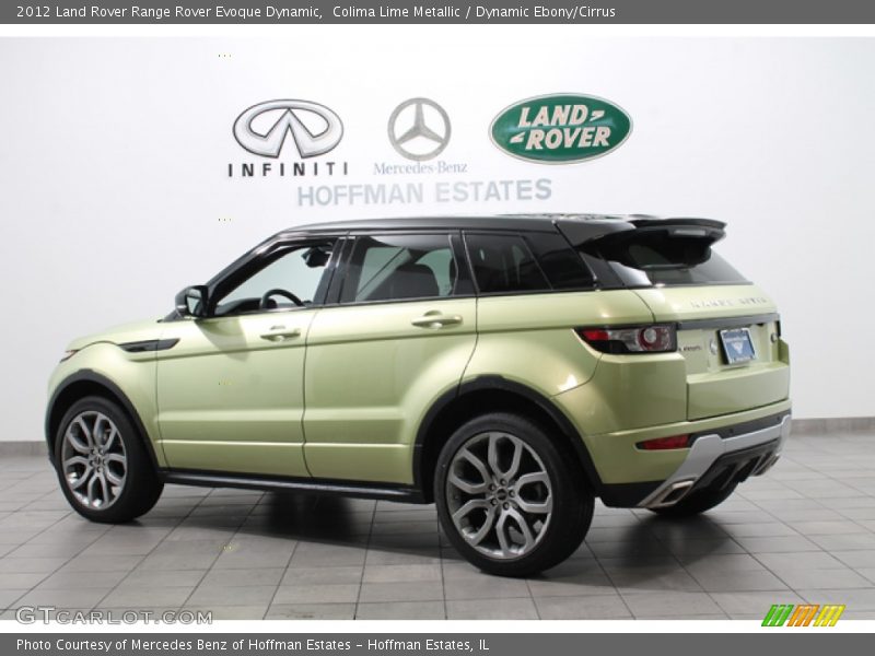 Colima Lime Metallic / Dynamic Ebony/Cirrus 2012 Land Rover Range Rover Evoque Dynamic