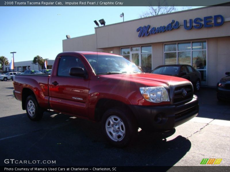 Impulse Red Pearl / Graphite Gray 2008 Toyota Tacoma Regular Cab