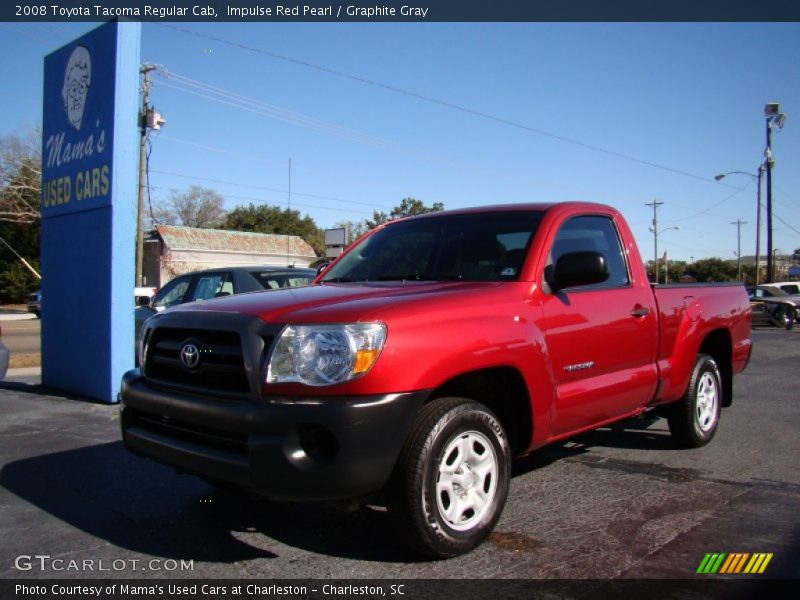 Impulse Red Pearl / Graphite Gray 2008 Toyota Tacoma Regular Cab