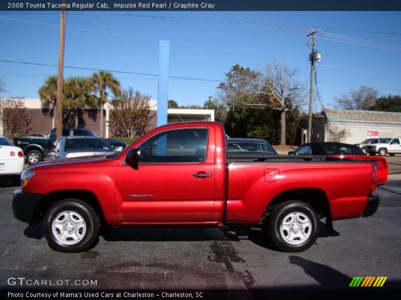 Impulse Red Pearl / Graphite Gray 2008 Toyota Tacoma Regular Cab