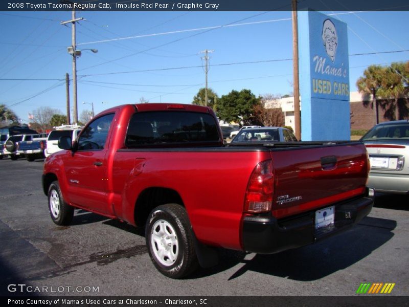 Impulse Red Pearl / Graphite Gray 2008 Toyota Tacoma Regular Cab