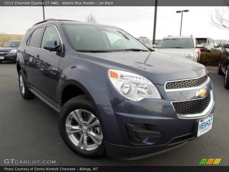 Atlantis Blue Metallic / Jet Black 2013 Chevrolet Equinox LT AWD