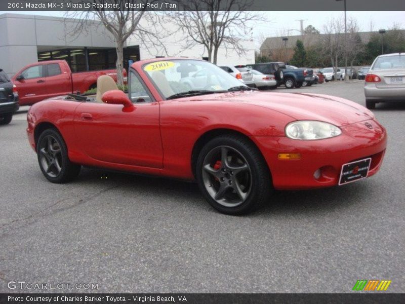 Classic Red / Tan 2001 Mazda MX-5 Miata LS Roadster