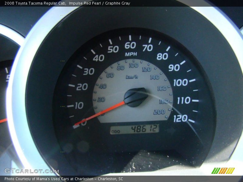 Impulse Red Pearl / Graphite Gray 2008 Toyota Tacoma Regular Cab