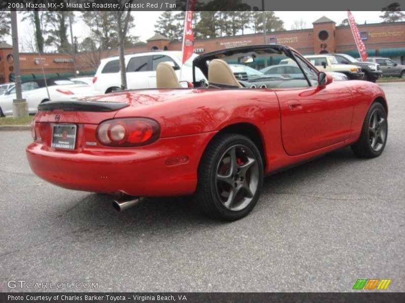 Classic Red / Tan 2001 Mazda MX-5 Miata LS Roadster