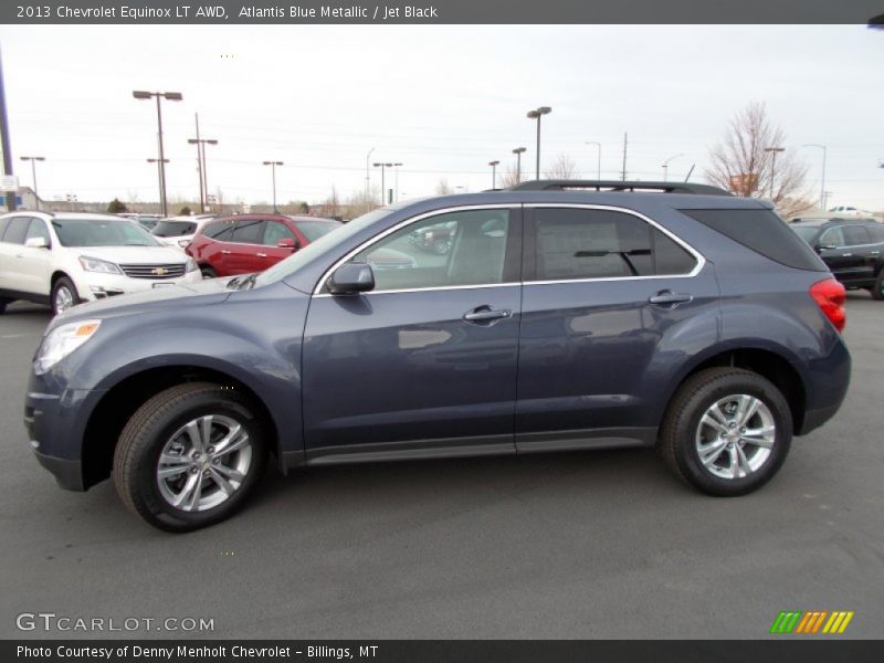 Atlantis Blue Metallic / Jet Black 2013 Chevrolet Equinox LT AWD