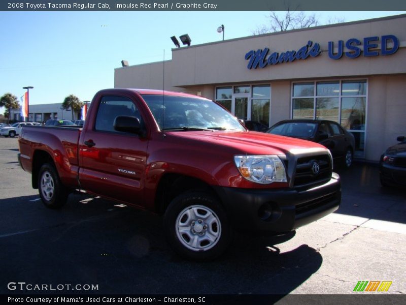 Impulse Red Pearl / Graphite Gray 2008 Toyota Tacoma Regular Cab