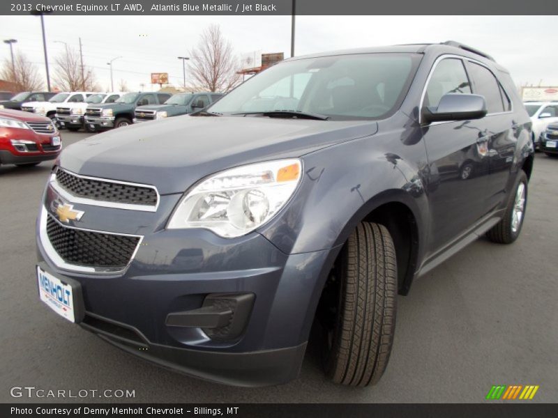 Atlantis Blue Metallic / Jet Black 2013 Chevrolet Equinox LT AWD