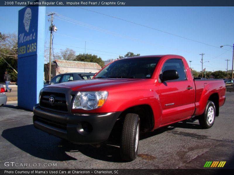 Impulse Red Pearl / Graphite Gray 2008 Toyota Tacoma Regular Cab