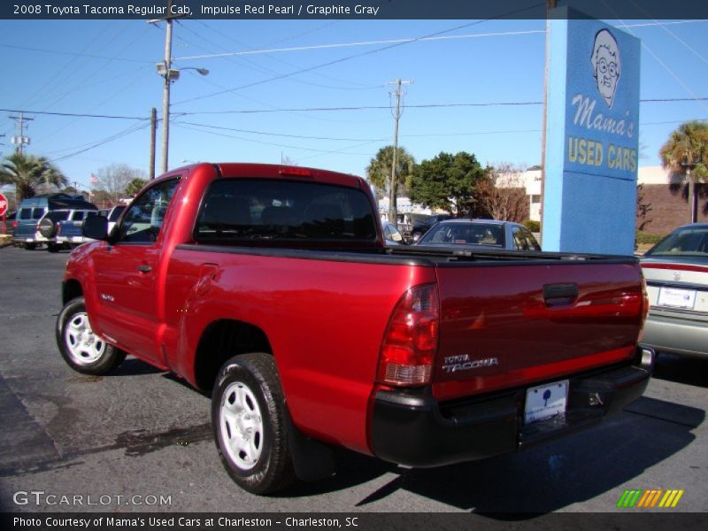 Impulse Red Pearl / Graphite Gray 2008 Toyota Tacoma Regular Cab