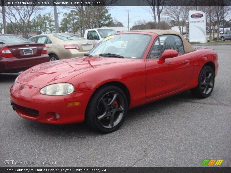 Classic Red / Tan 2001 Mazda MX-5 Miata LS Roadster