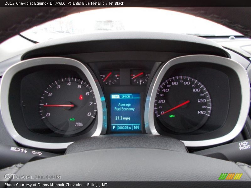 Atlantis Blue Metallic / Jet Black 2013 Chevrolet Equinox LT AWD