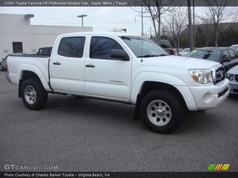 Super White / Taupe 2006 Toyota Tacoma V6 PreRunner Double Cab