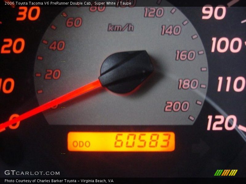 Super White / Taupe 2006 Toyota Tacoma V6 PreRunner Double Cab