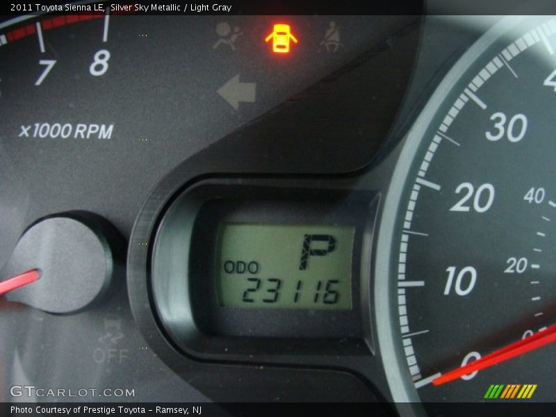 Silver Sky Metallic / Light Gray 2011 Toyota Sienna LE