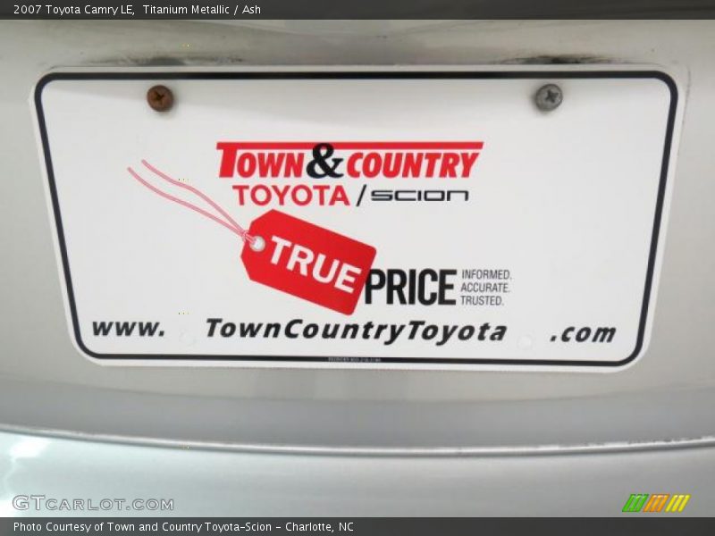Titanium Metallic / Ash 2007 Toyota Camry LE