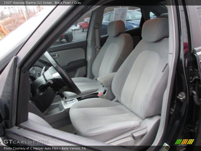 Black Pearl / Gray 2007 Hyundai Elantra GLS Sedan