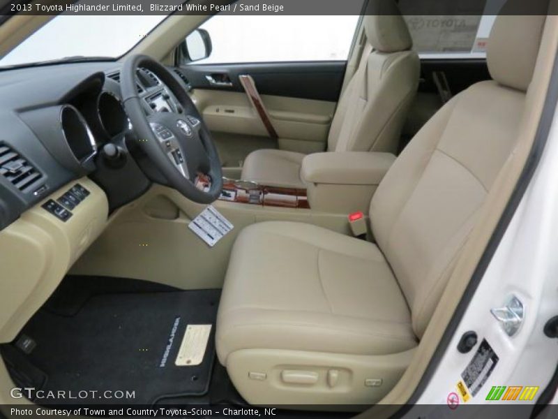 Blizzard White Pearl / Sand Beige 2013 Toyota Highlander Limited