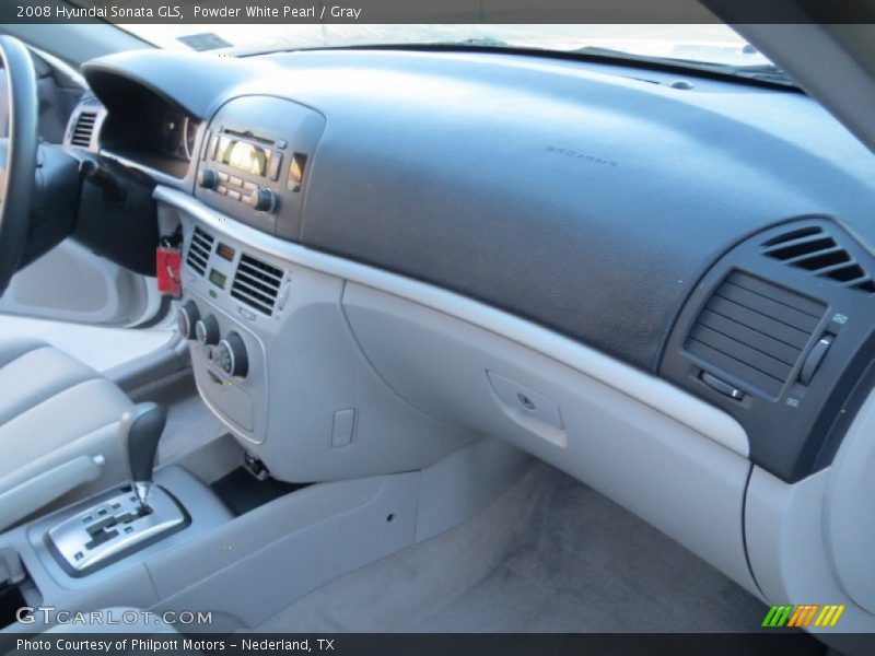 Powder White Pearl / Gray 2008 Hyundai Sonata GLS