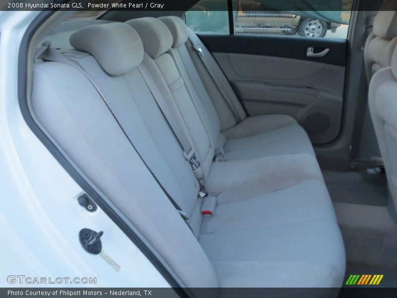 Powder White Pearl / Gray 2008 Hyundai Sonata GLS