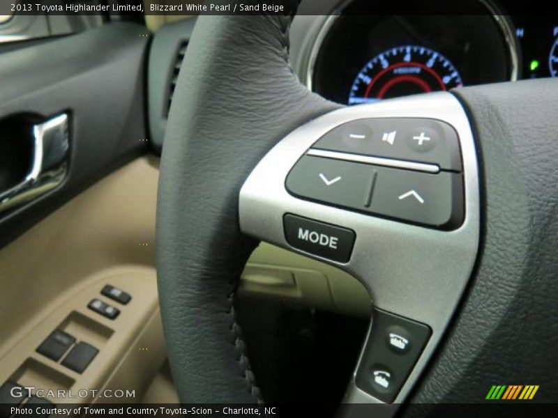Blizzard White Pearl / Sand Beige 2013 Toyota Highlander Limited