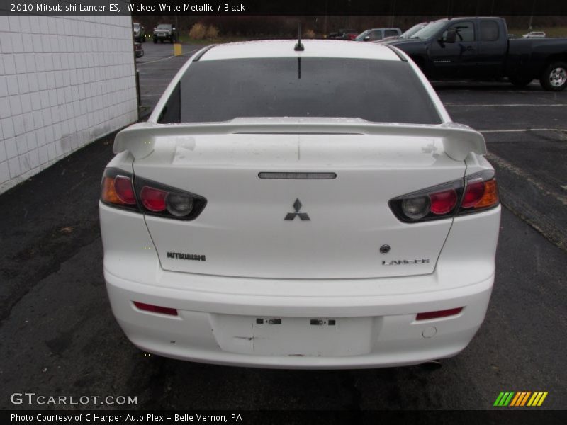 Wicked White Metallic / Black 2010 Mitsubishi Lancer ES