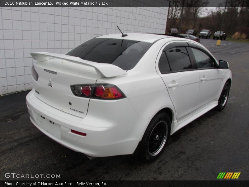 Wicked White Metallic / Black 2010 Mitsubishi Lancer ES