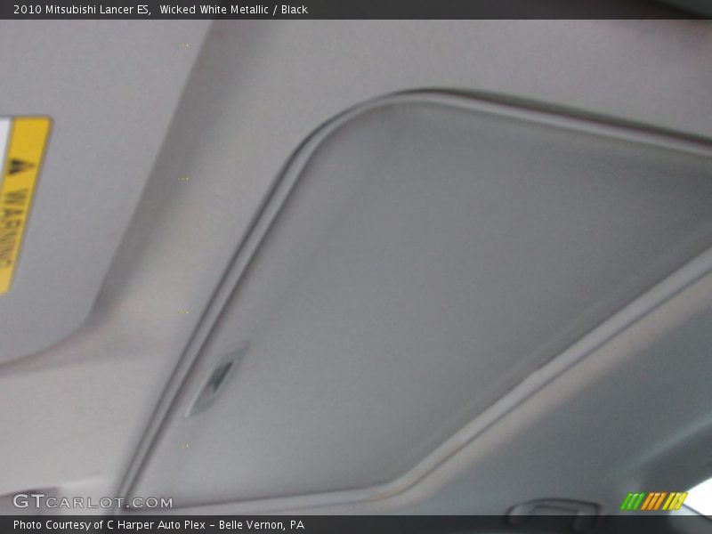 Wicked White Metallic / Black 2010 Mitsubishi Lancer ES