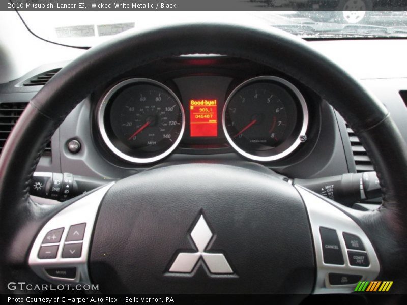 Wicked White Metallic / Black 2010 Mitsubishi Lancer ES