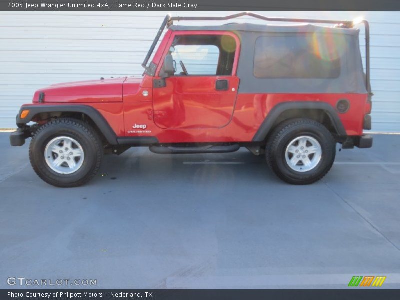 Flame Red / Dark Slate Gray 2005 Jeep Wrangler Unlimited 4x4