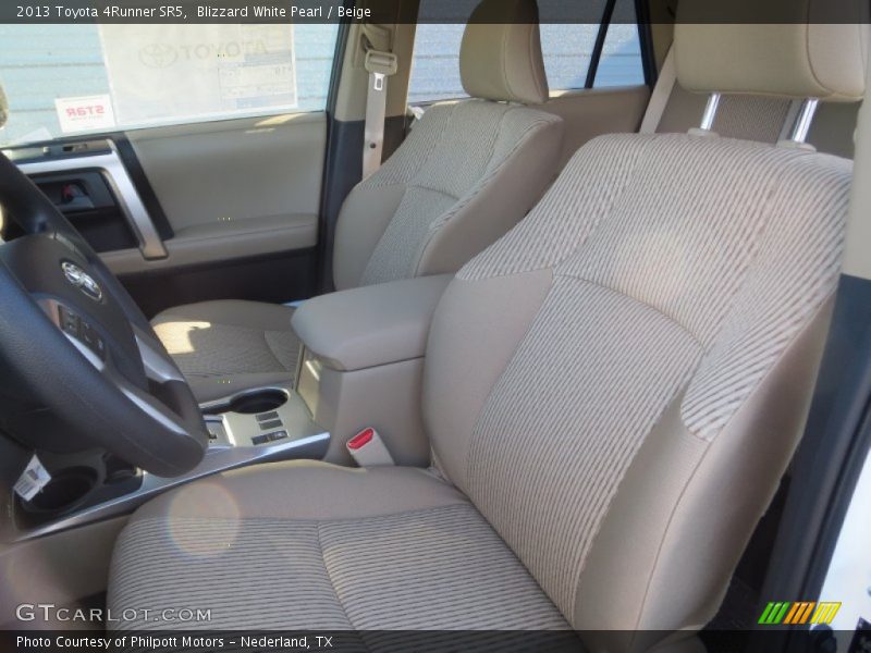 Blizzard White Pearl / Beige 2013 Toyota 4Runner SR5