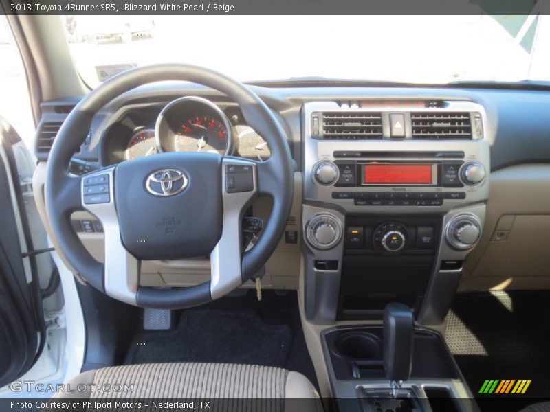 Blizzard White Pearl / Beige 2013 Toyota 4Runner SR5