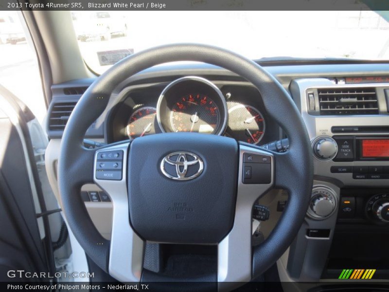 Blizzard White Pearl / Beige 2013 Toyota 4Runner SR5