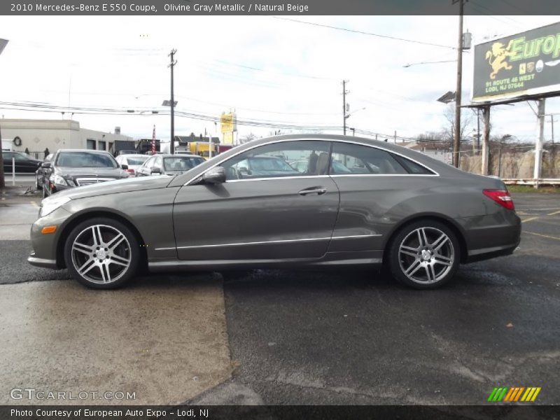 Olivine Gray Metallic / Natural Beige 2010 Mercedes-Benz E 550 Coupe