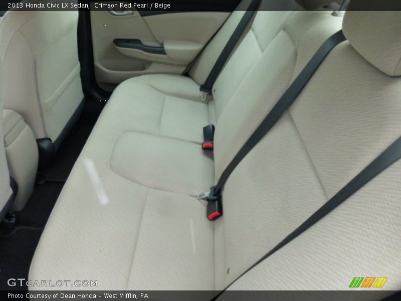 Crimson Red Pearl / Beige 2013 Honda Civic LX Sedan
