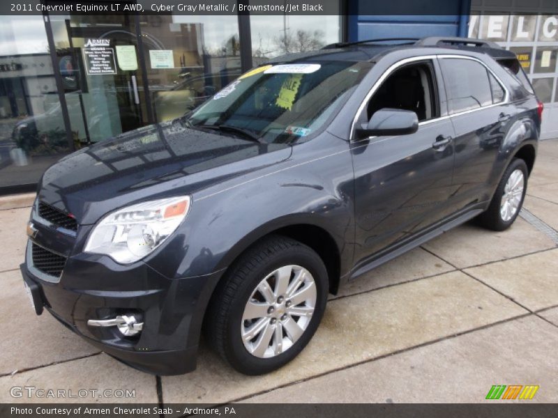 Cyber Gray Metallic / Brownstone/Jet Black 2011 Chevrolet Equinox LT AWD