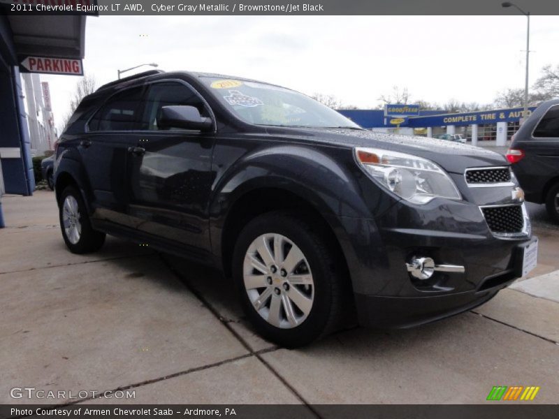 Cyber Gray Metallic / Brownstone/Jet Black 2011 Chevrolet Equinox LT AWD