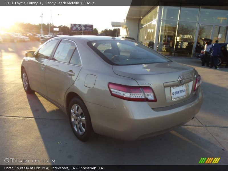 Sandy Beach Metallic / Bisque 2011 Toyota Camry LE