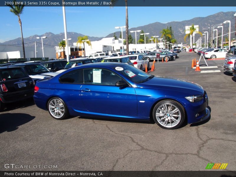 Montego Blue Metallic / Black 2009 BMW 3 Series 335i Coupe