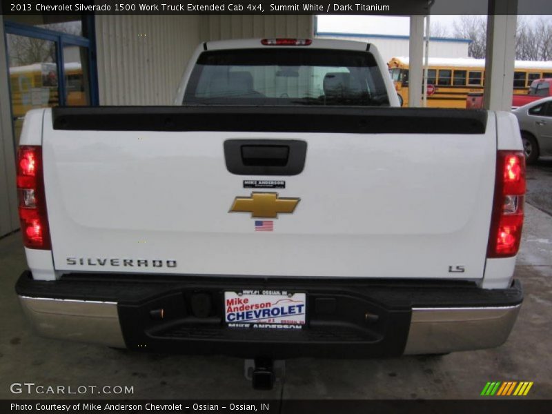 Summit White / Dark Titanium 2013 Chevrolet Silverado 1500 Work Truck Extended Cab 4x4