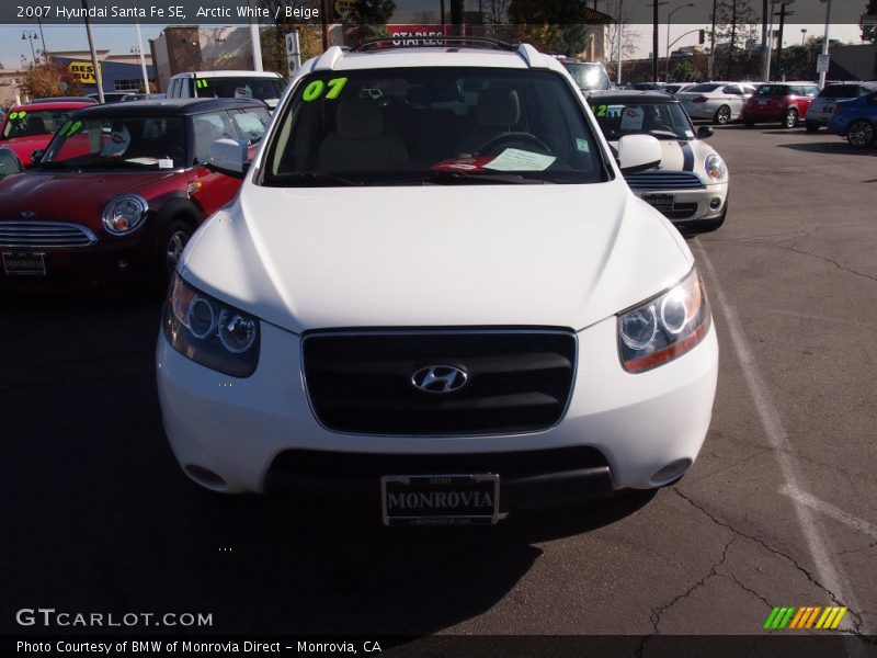 Arctic White / Beige 2007 Hyundai Santa Fe SE
