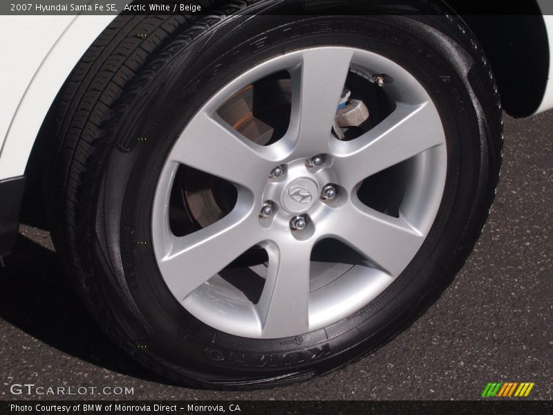 Arctic White / Beige 2007 Hyundai Santa Fe SE
