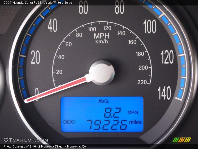 Arctic White / Beige 2007 Hyundai Santa Fe SE