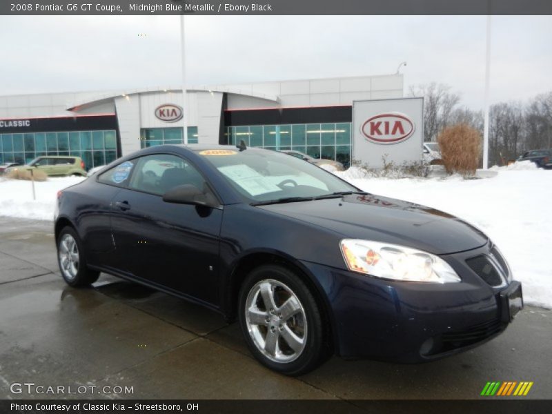 Midnight Blue Metallic / Ebony Black 2008 Pontiac G6 GT Coupe
